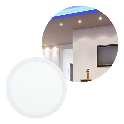Lampara Spot Ajustable Circular Sanelec Luz Fría 15w T4352 Color Blanco