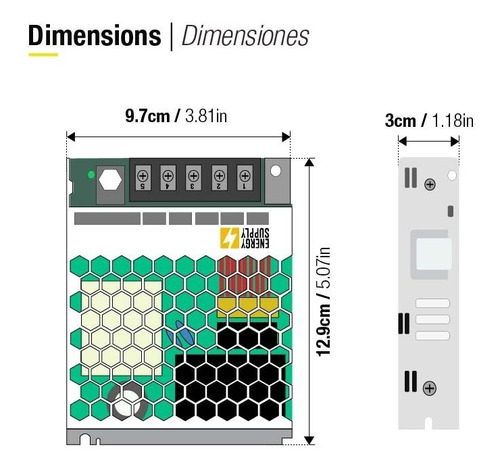 Fuentes De Poder Switching Transformador Dc 24v 100w X3 U