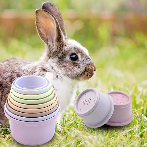 Tazas Apilables De Conejos -juego De Apilamiento Y Anidación