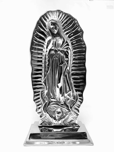 Virgen Guadalupe Madre Protectora 37x18 Cm Celestial Pewter