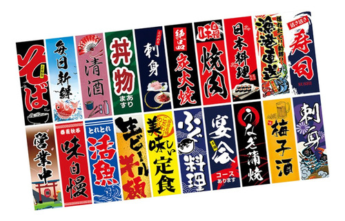 Banderas Colgantes Del Empavesado Del Sushi Japonés 20pcs