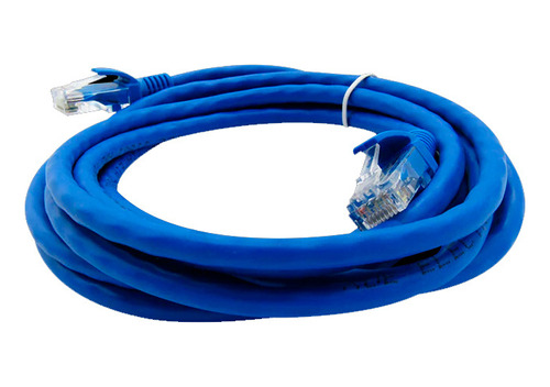 Cable Patch Cord Utp Cat6e 2 Metros 26awg Cca 80% Pvc Azul