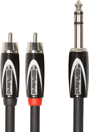 Cable Serieblack Trs Plug 6.3mm-2 Rca 1.5m Roland Rcc-5-tr2r