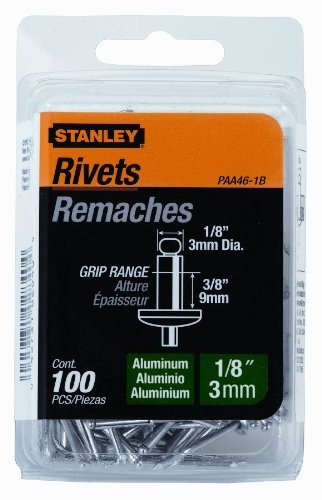 Paquete De Remaches De Aluminio Stanley Paa461b De 18 X 38 P