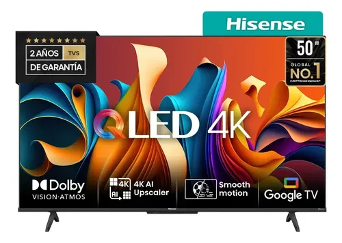 Smart Tv Hisense Qled 50'' Uhd 4k Google Tv 50q6