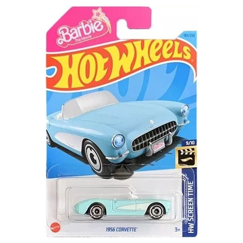 Hotwheels 1956 Corvette Barbie Azul 183/250 2023 Screen Time