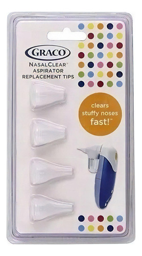 Pontas De Silicone Para Aspirador Nasal Infantil Graco Com 4 Cor Transparente