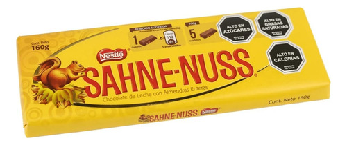 Chocolate Nestle Chile Sahne Nuss Importado 2 Barras De 160g