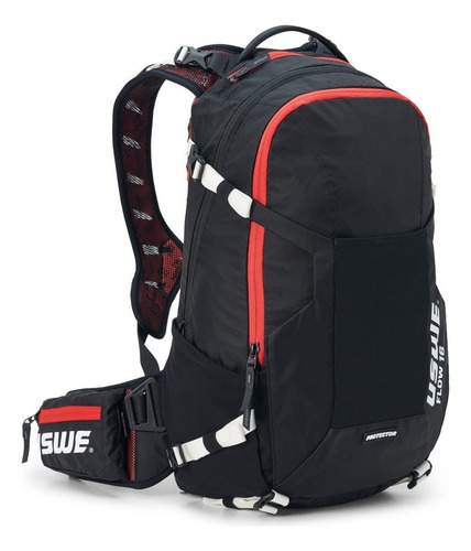 Mochila Uswe Flow 16, Carbon Black Color Negro Diseño Liso 16l