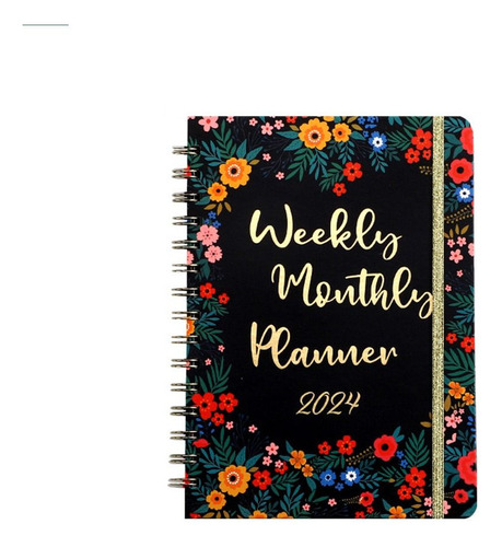 Cuaderno En Espiral 2024planner Para Escribir, Agenda Y Agen