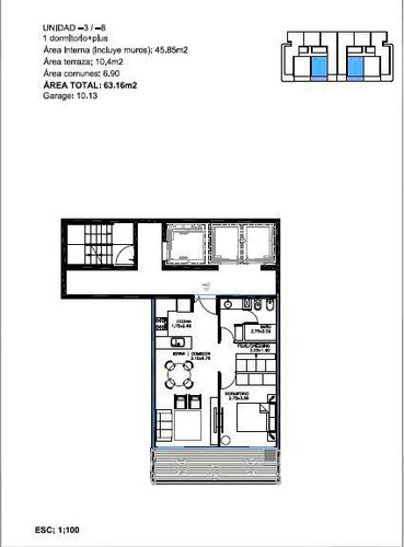 Imagen 23 de 23 de Vende Apto 1 Dorm Y Medio Nuevo Servicios Playa Brava
