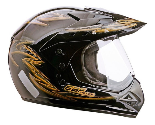 Capacete Motocross Ebf Fechado Antialergico C/viseira Tam 56