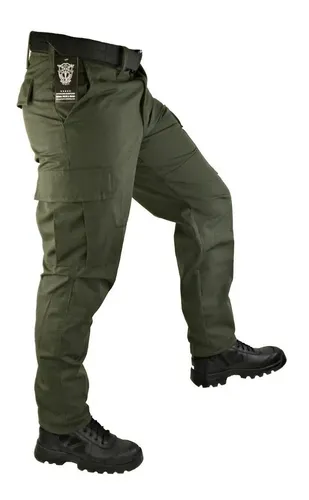 Pantalon De Bolsas Tactico Comando Militar Verde Olivo