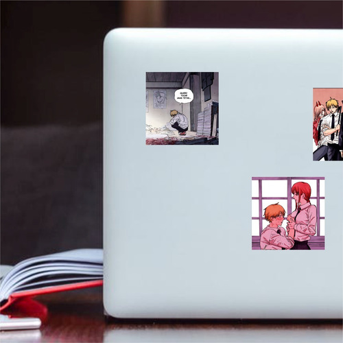Imagen 2 de 4 de Sticker Chainsaw Man - Combo X 12 Sticker - Animeras