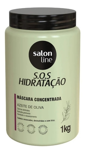 Máscara De Hidratação Cabelo S.o.s Turbinada Salon Line 1kg