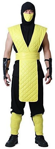 Miccostumes Mens Mortal Kombat Scorpion Disfraz  Traje De Co