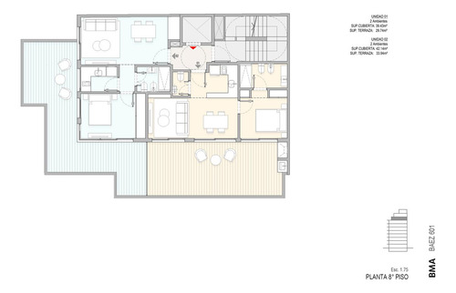 Departamento En Venta 2 Ambientes Con Terraza De 39 M2 En Cañitas
