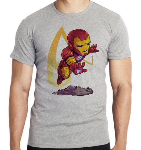 Camiseta Infantil Kids Homem Ferro Iron Man Marvel Tony Hero