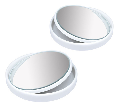 Espejo Retrovisor Ojo De Buey Universal 2 Piezas Blanco 360