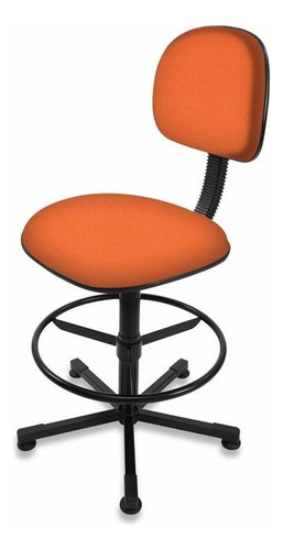Cadeira MetalWood Ecoflex Operativa Balcão Cor laranja Estofamento de tecido