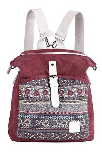 Bolso De Hombro De La Mochila De La Lona Del Monedero De La