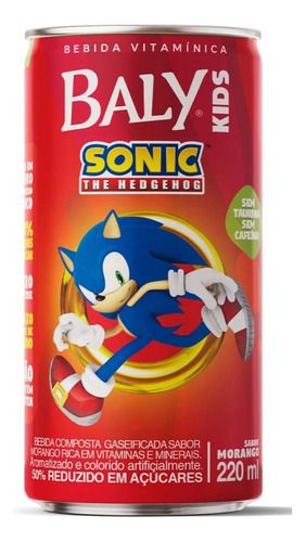 Energético Baly Energy Drink Kids Sonic Morango 220ml