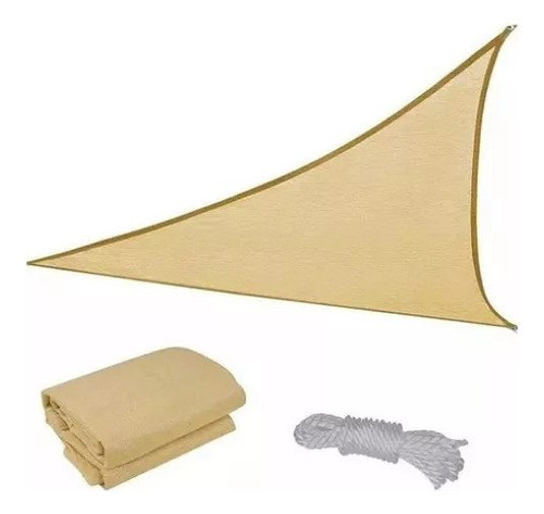 Carpa Toldo Vela Triangular Impermeable 5x5x5 Color Amarillo