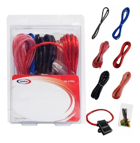 Kit De Cables Para Potencias De Auto Swkit006