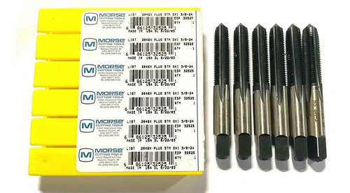 Morse 3/8-24 Hand Tap Hss Plug Taps Steam Oxide Straight Zts