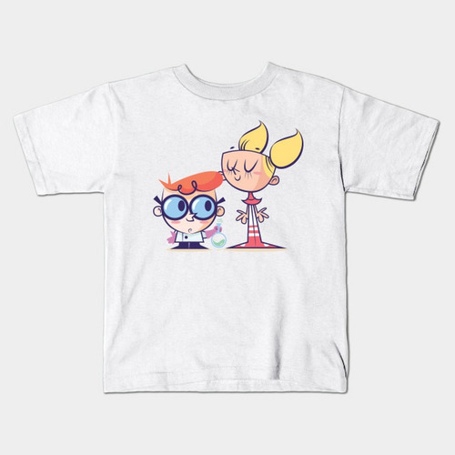 Remera Blanca Bichos Niño Laboratorio De Dexter A 1