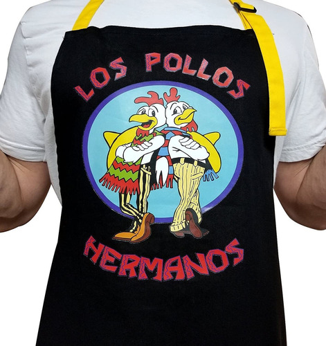 Los Pollos Hermanos Delantal Negro Grueso De Alta Calid...