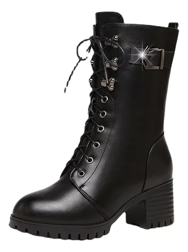 comprar Botas De Mujer A La Moda, Botas De Longitud Media, Botas Cál