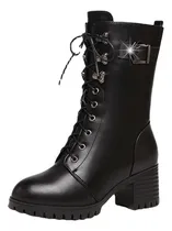 Comprar Botas De Mujer A La Moda, Botas De Longitud Media, Botas Cál