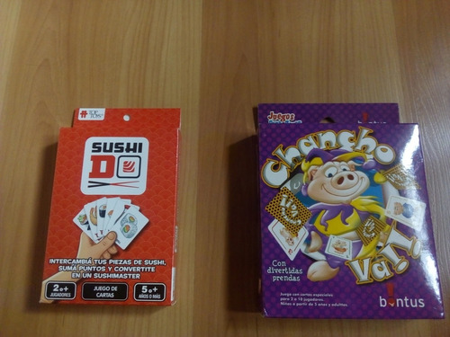 Lote De 2 Juegos De Cartas. Sushi Do, Chancho Va!! .Nuevos.