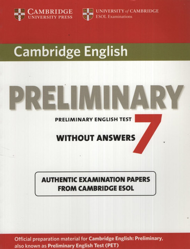 Cambridge Preliminary English Test 7 (pet) - Student's Book