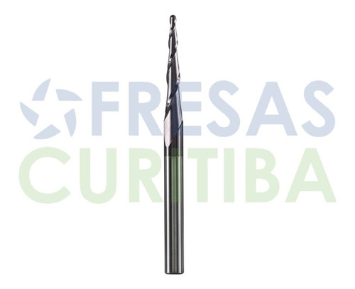 Fresa Cônica Ball Nose 3d D:4mm X R:1mm X 20,5mm X 50mm