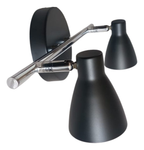Lampara Dirigible Para Pared O Techo Negro 2 Spot Gu10