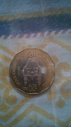 Moneda De 20 Pesos Conmemorativa 500años México Tenochtitlan