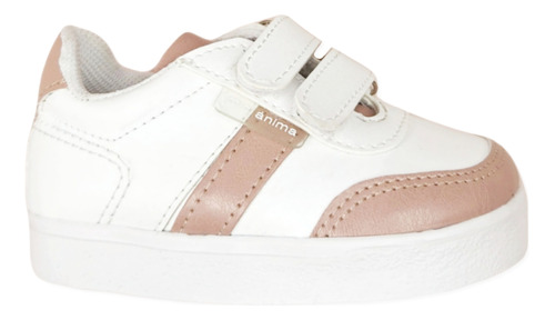 Zapatilla City Mini Anima Calzado Bebe Kids Blanco Con Rosa