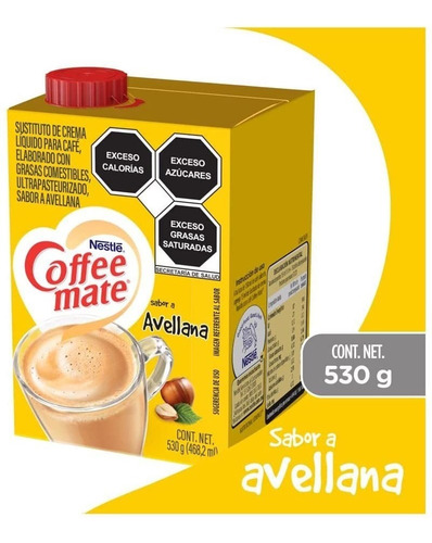 Sustituto De Crema Para Café Coffee Mate Líquido Sabor Avellana 530g