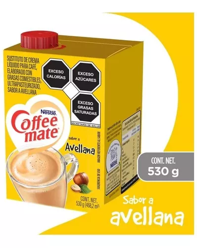Sustituto de crema para café Coffee Mate líquido sabor avellana 530 g
