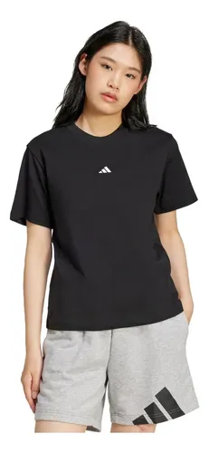 Camiseta Essentials De Algodão Com Logotipo Pequeno. Adidas