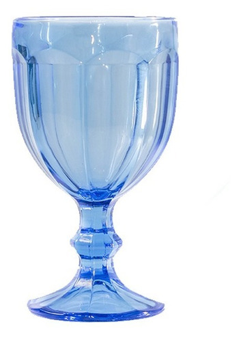 Copas De Vidrio P/vino O Agua Country Gris Facetada Set X 6