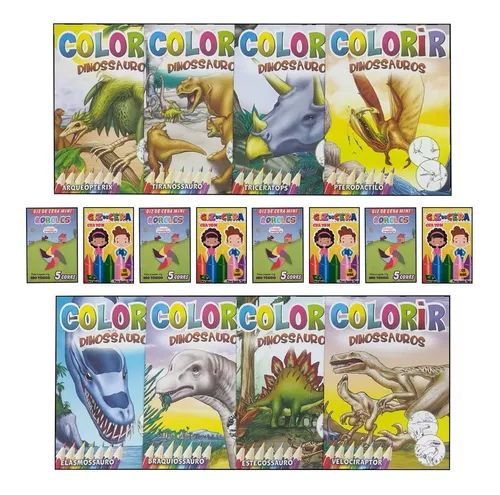 Livro Infantil 365 Atividades De Dinossauros - Colorir, Jogo Dos 7 Erros E  Passatempos Editora Brasileitura