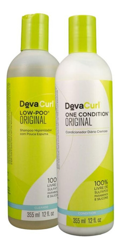 Devacurl Low-poo Original Kit Shampoo E Condicionador 1l
