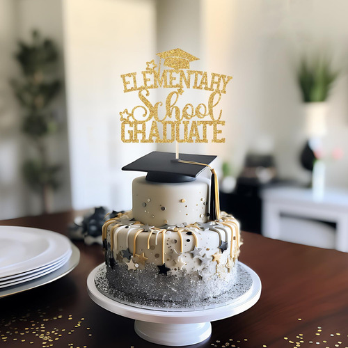 Decoración Para Tarta De Graduación De La Escuela Primaria,