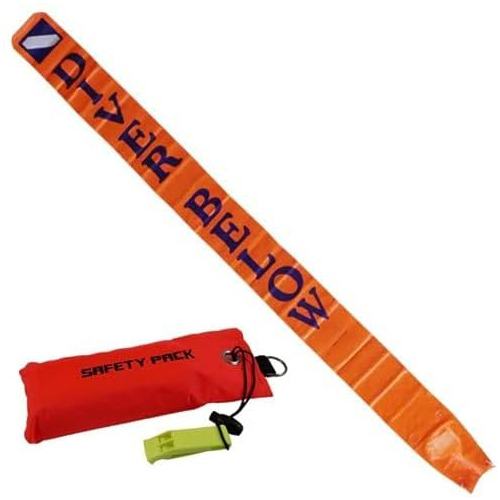 6' Surface Marker With Pouch And Whistle