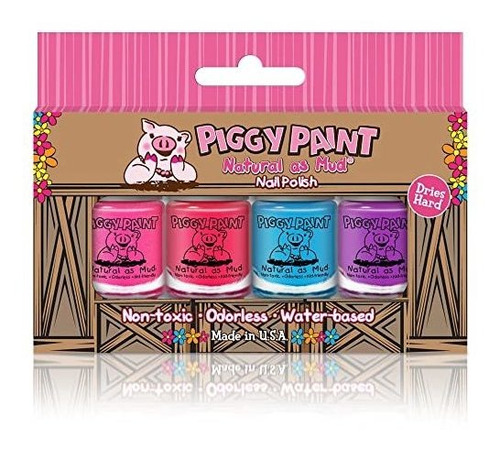 Piggy Paint 100% No Tóxico Esmalte De Uñas Niñas, Caja Fuert