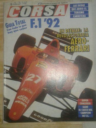 Revista Corsa F1 92 Ferrari 02 1996 N1338