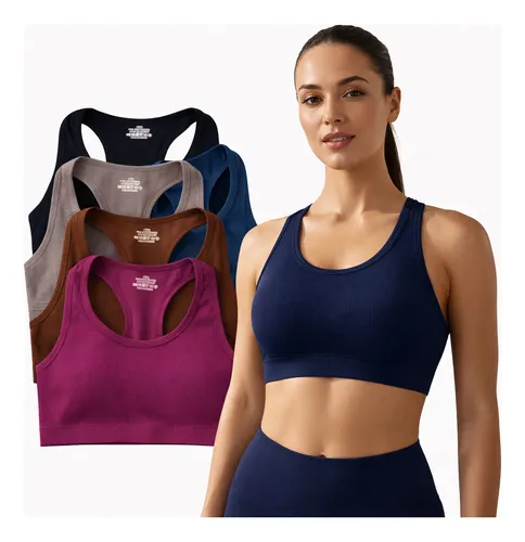 2 Top Feminino Canelado Esportivo Nadador Bojo Confortável